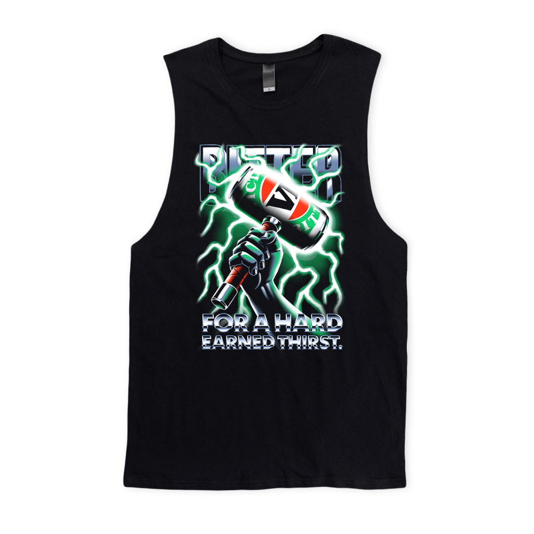 A Worthy Thirst Muscle Tee Black Muscle Tank Victor Bravo's