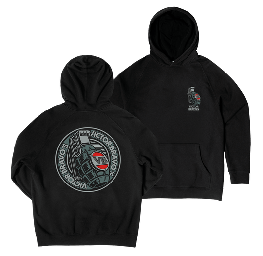 Badge Greenade 2 Hoodie Black Hoodie Victor Bravo's