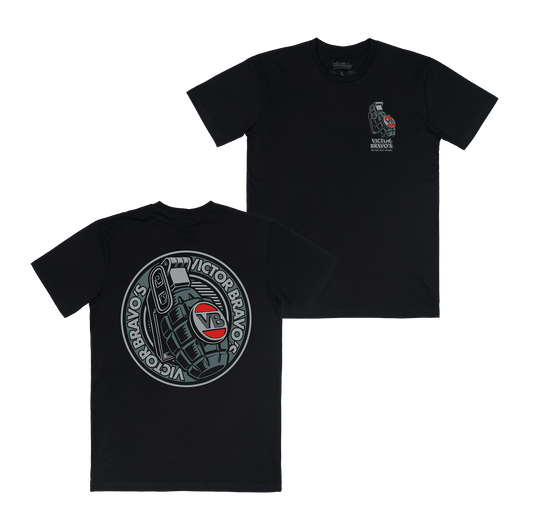 Badge Greenade 2 Tee Black T-Shirts Victor Bravo's