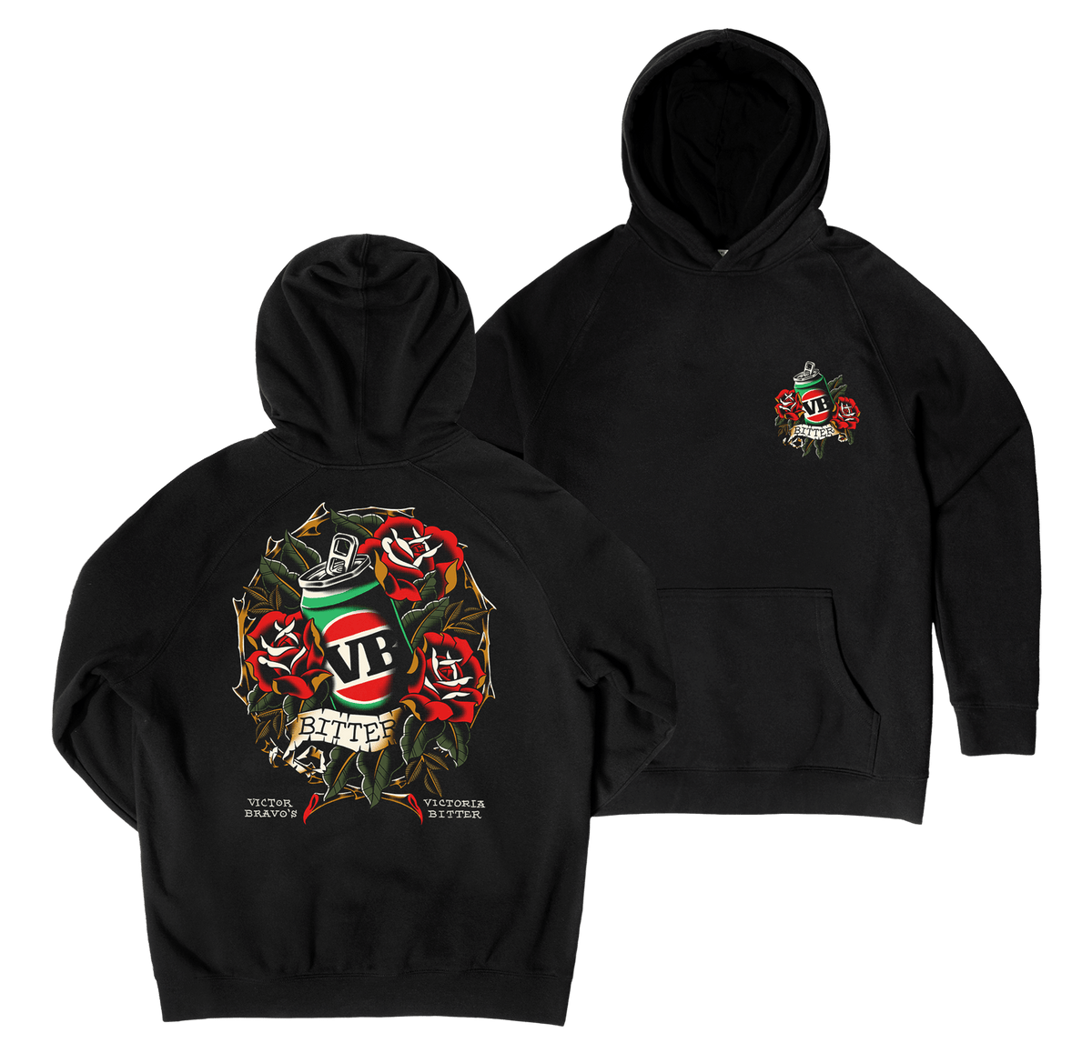 Bitter Rose Hoodie Black Hoodie Victor Bravo's