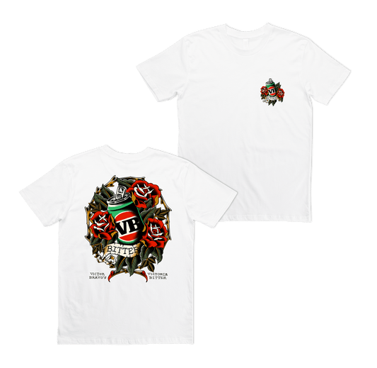 Bitter Rose Tee White T-Shirt Victor Bravo's