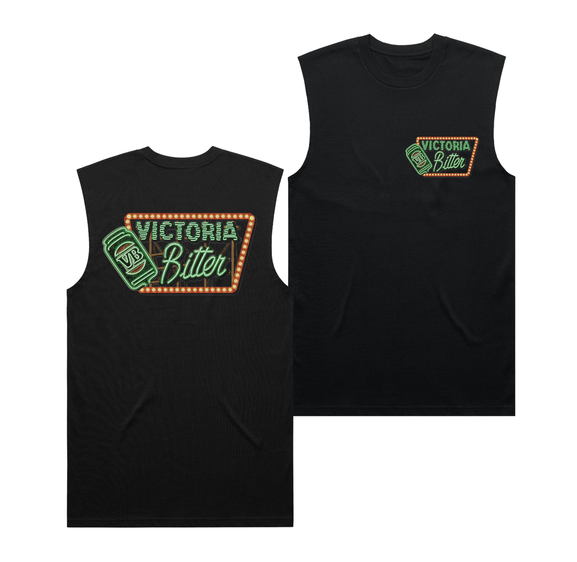 Classic Billboard Muscle Tee Black Muscle Tank Victor Bravo's