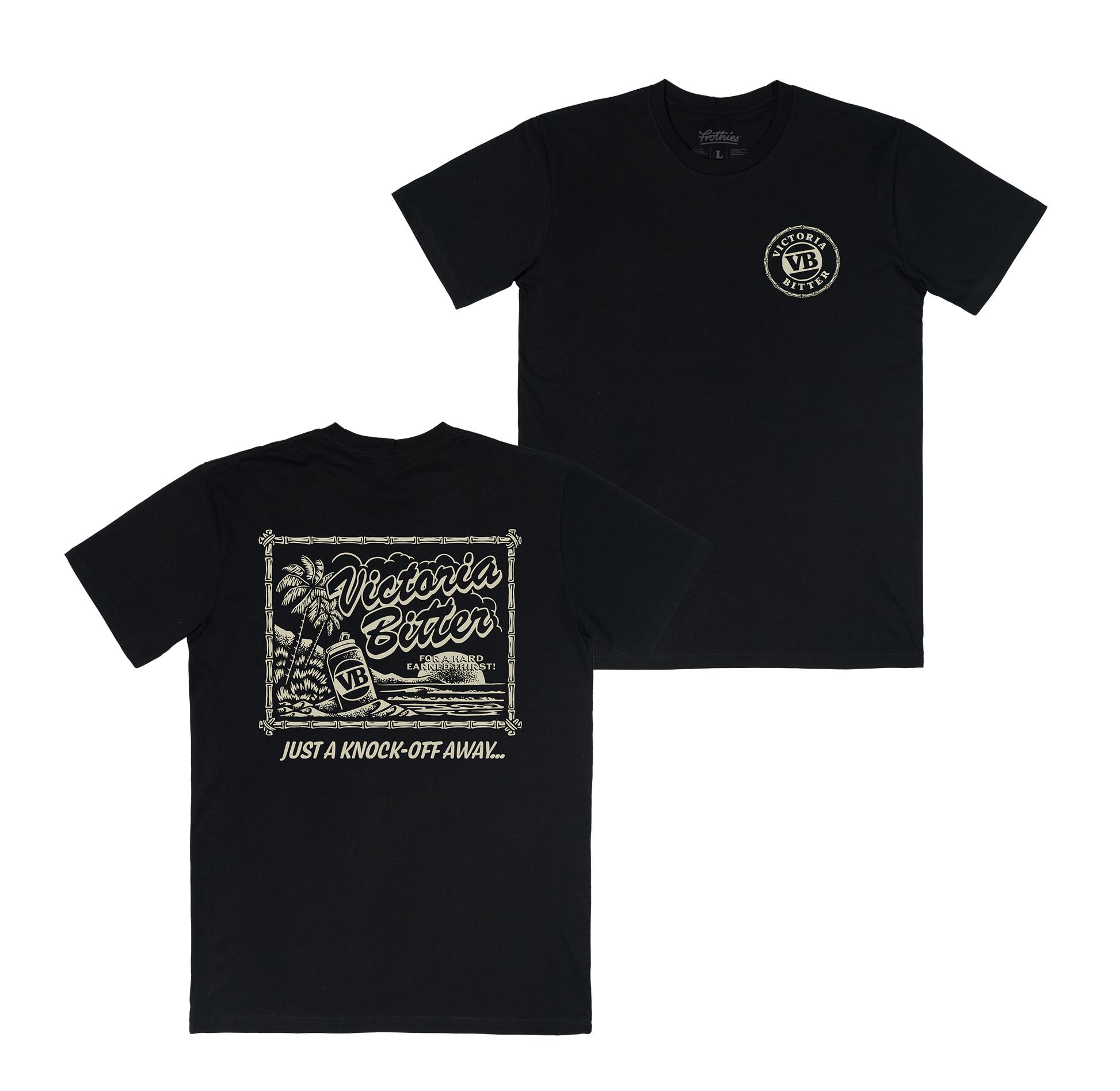 Get Away Tee Black T-Shirt Victor Bravo's