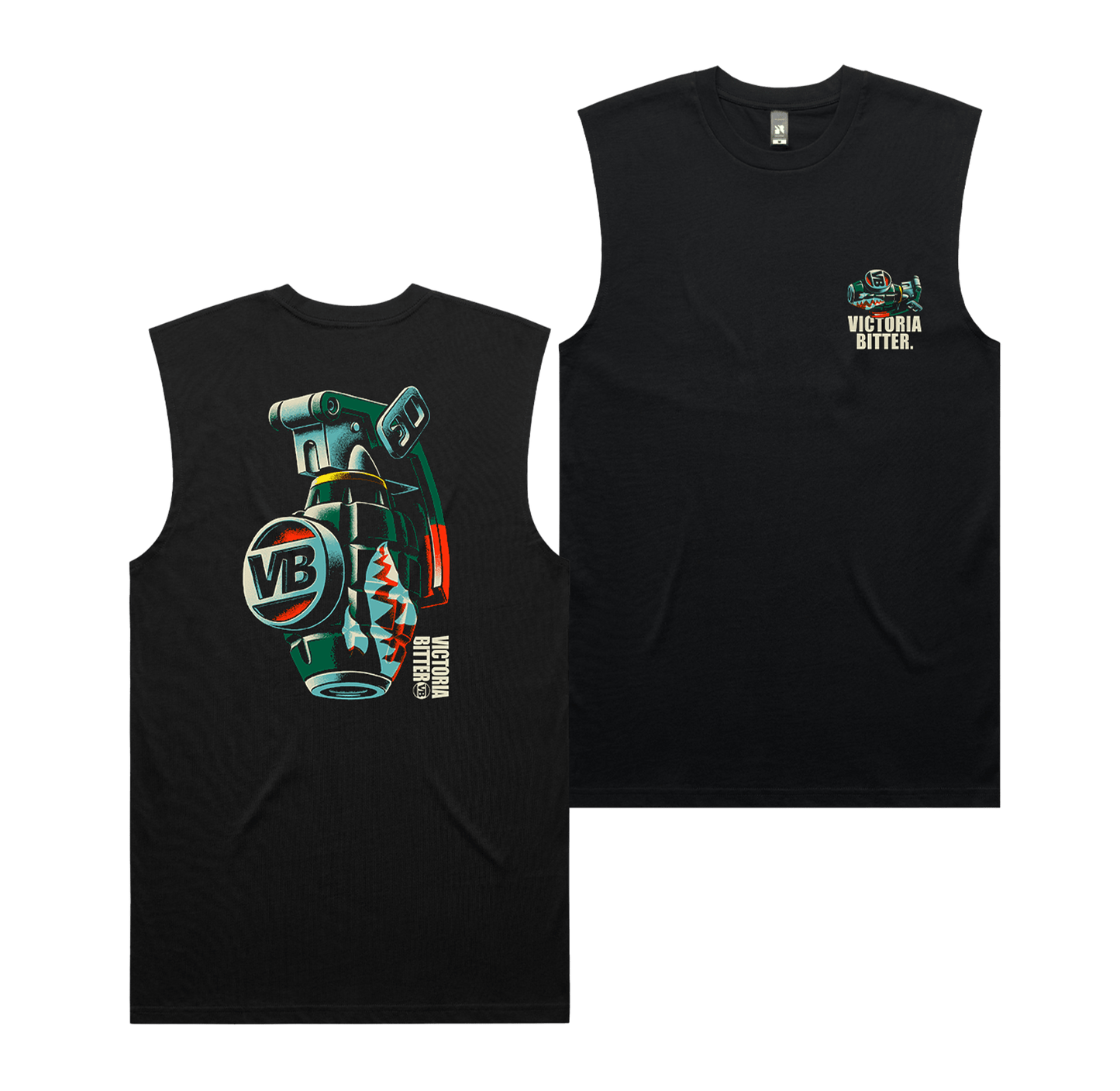 Greenade Finale Muscle Tee Black Muscle Victor Bravo's