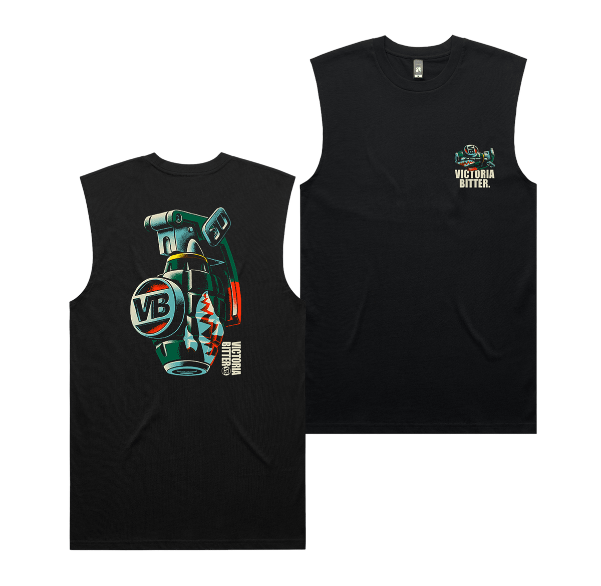 Greenade Finale Muscle Tee Black Muscle Victor Bravo's