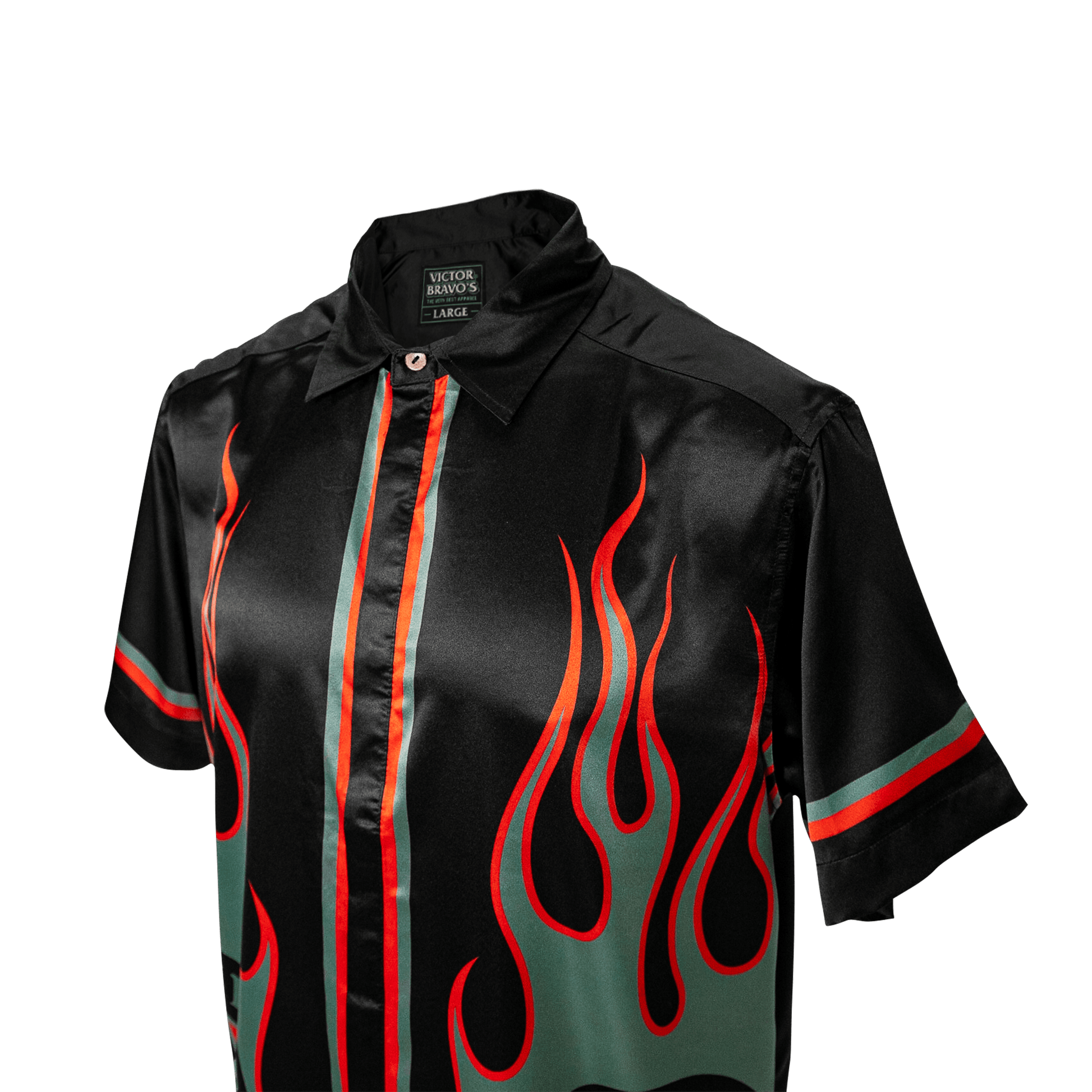 Hot & Bitter Satin Button-Up Shirt Button-up Shirt Victor Bravo's