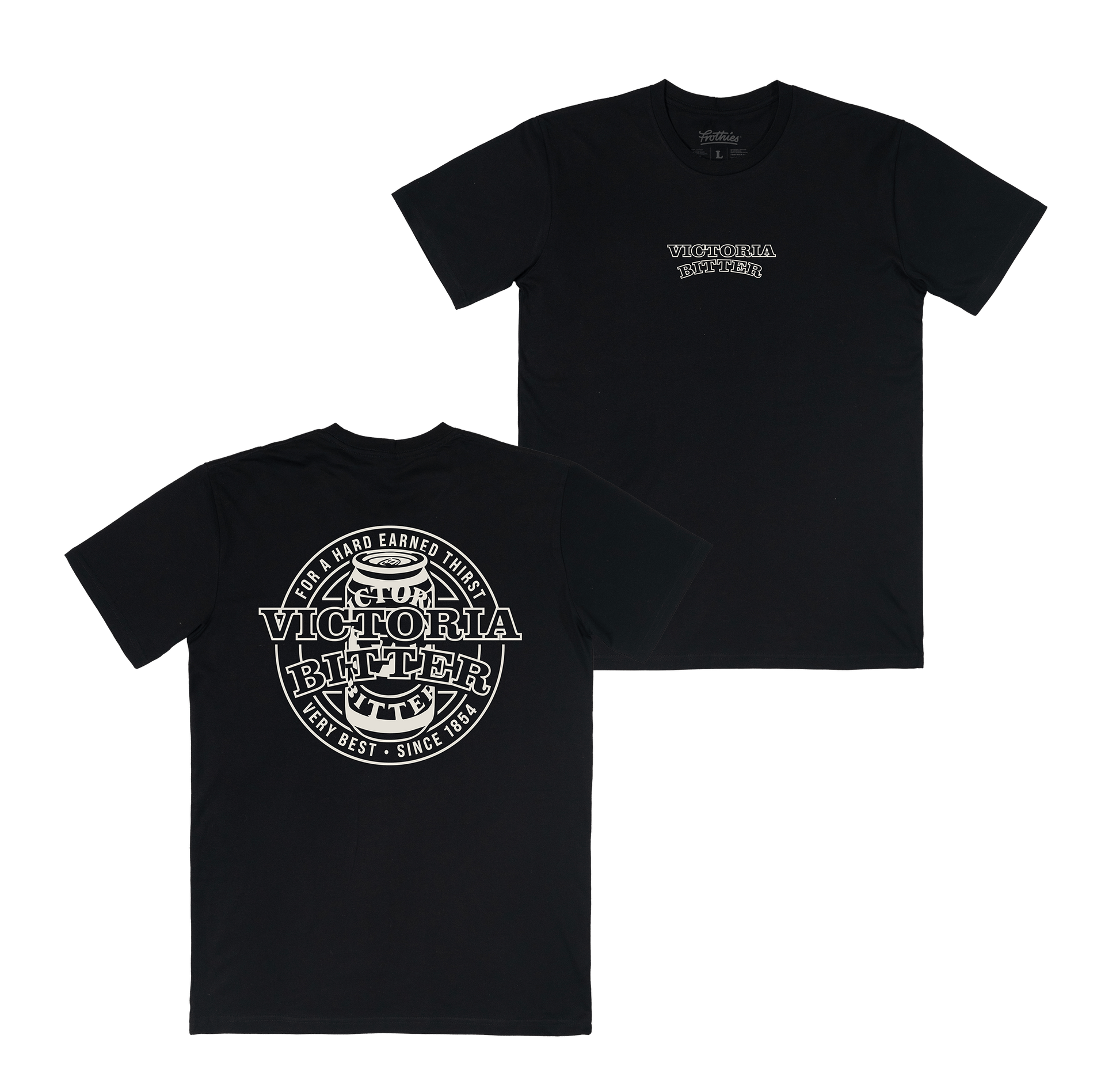 Stencil Tee Black T-Shirt Victor Bravo's