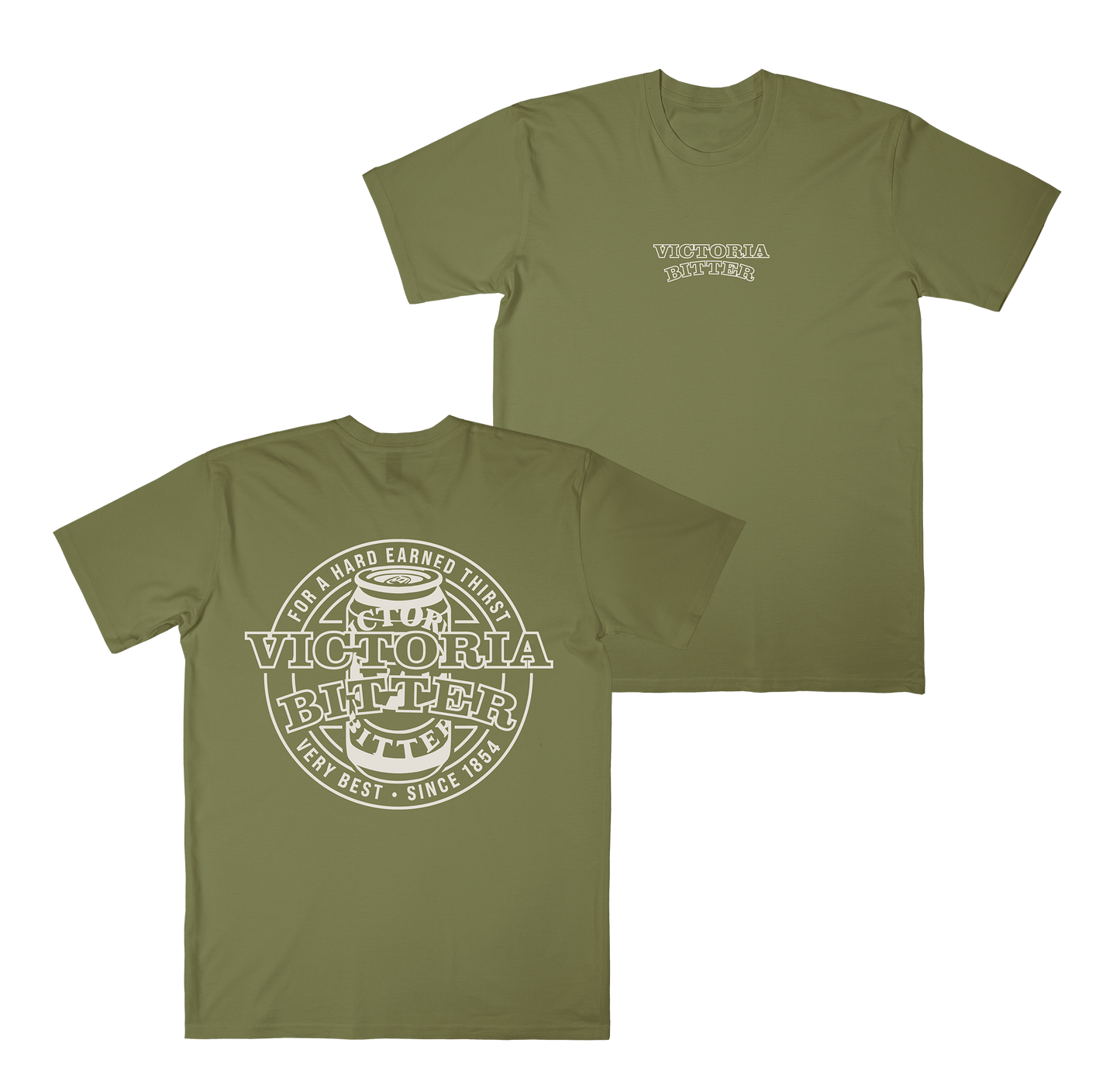 Stencil Tee Khaki Tshirts Victor Bravo's