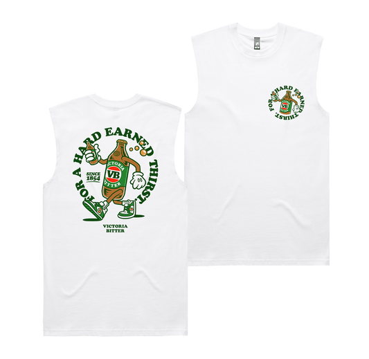 Stubby Strut Muscle Tee White Muscle Victor Bravo's