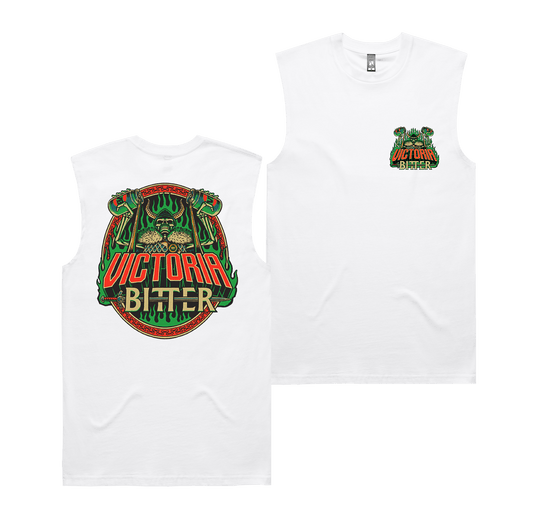 Viking Brew Muscle Tee White T-Shirt Victor Bravo's