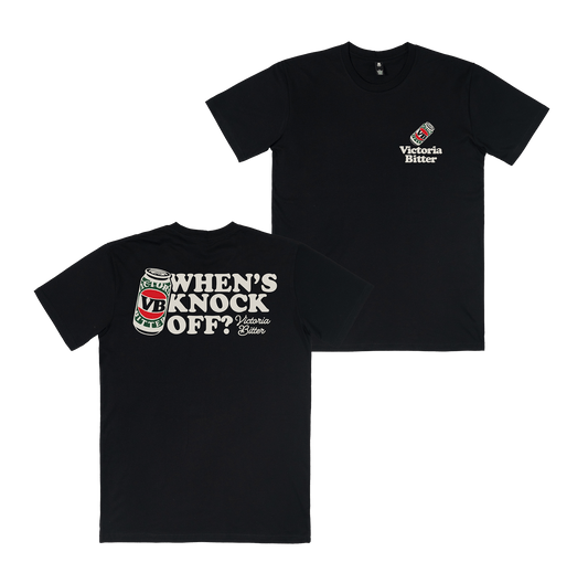 When's Knock Off? Tee Black T-Shirt Victor Bravo's